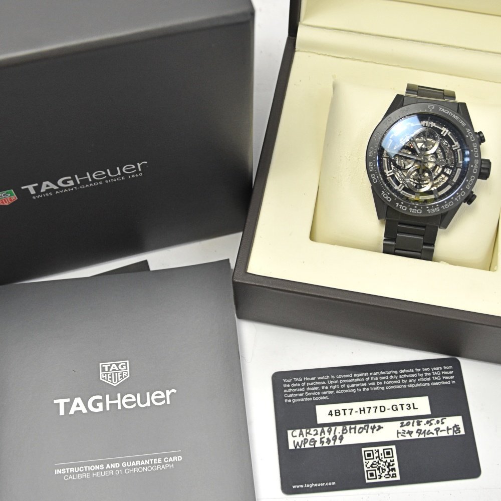 タグホイヤー TAG HEUER CAR2A91.BH0742 カレラ キャリバーホイヤー01 自動巻き メンズ 美品 箱・保証書付き O#129706_画像8