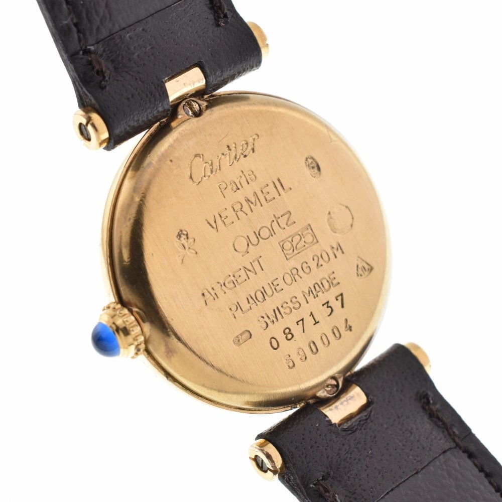 カルティエ CARTIER 590004/087137 ヴェルメイユ トリニティ文字盤 クォーツ レディース P#129705_画像6