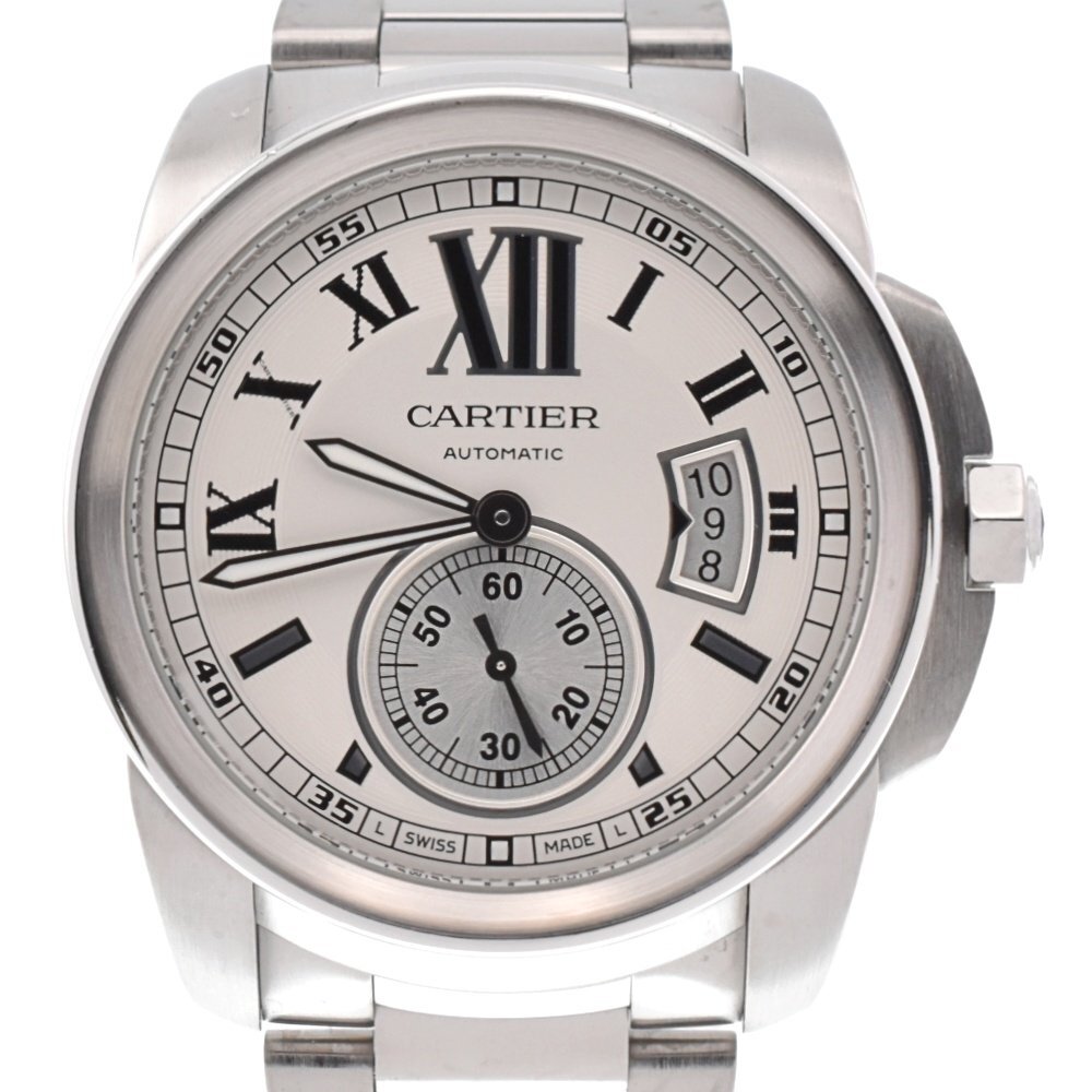 カルティエ CARTIER W7100015 カリブル・ドゥ・カルティエ 自動巻き メンズ 美品 箱付き R#129243_画像1