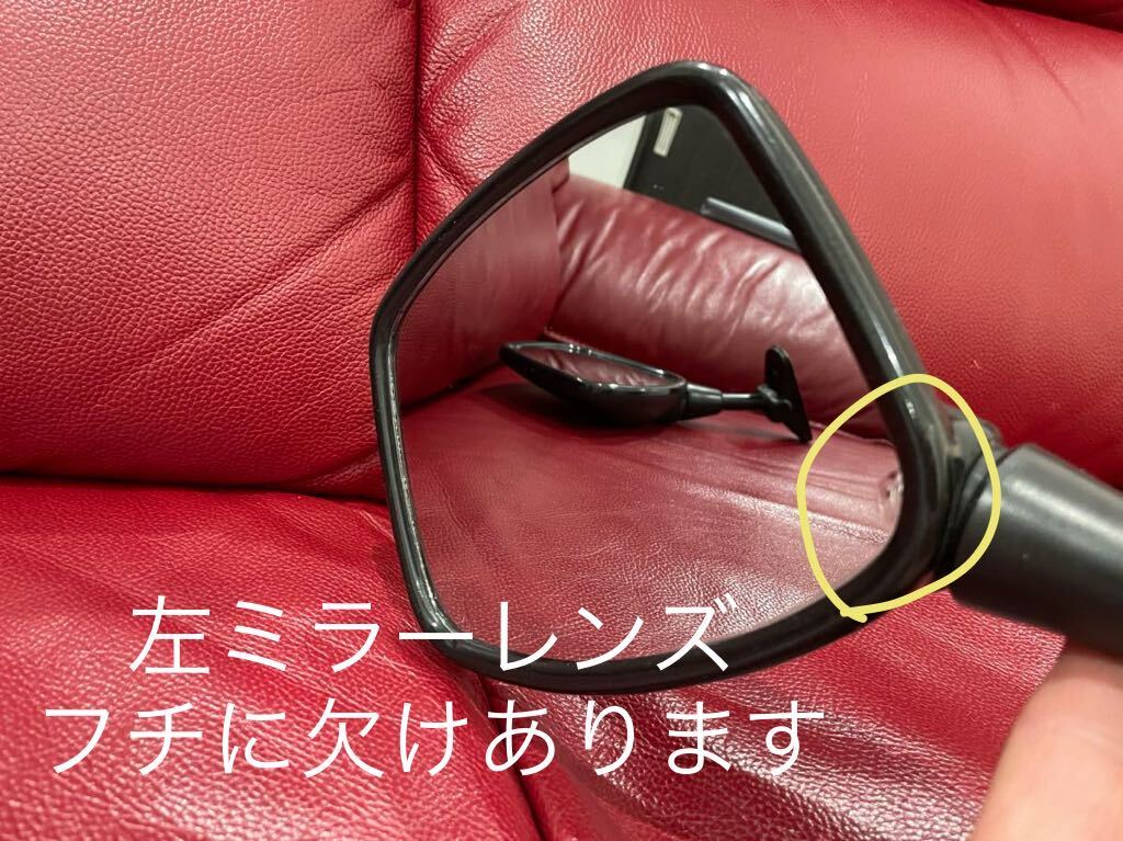 GPZ400F 純正ミラー カウル用ミラー左右 （中古美品ですがレンズ欠けありです）の画像8