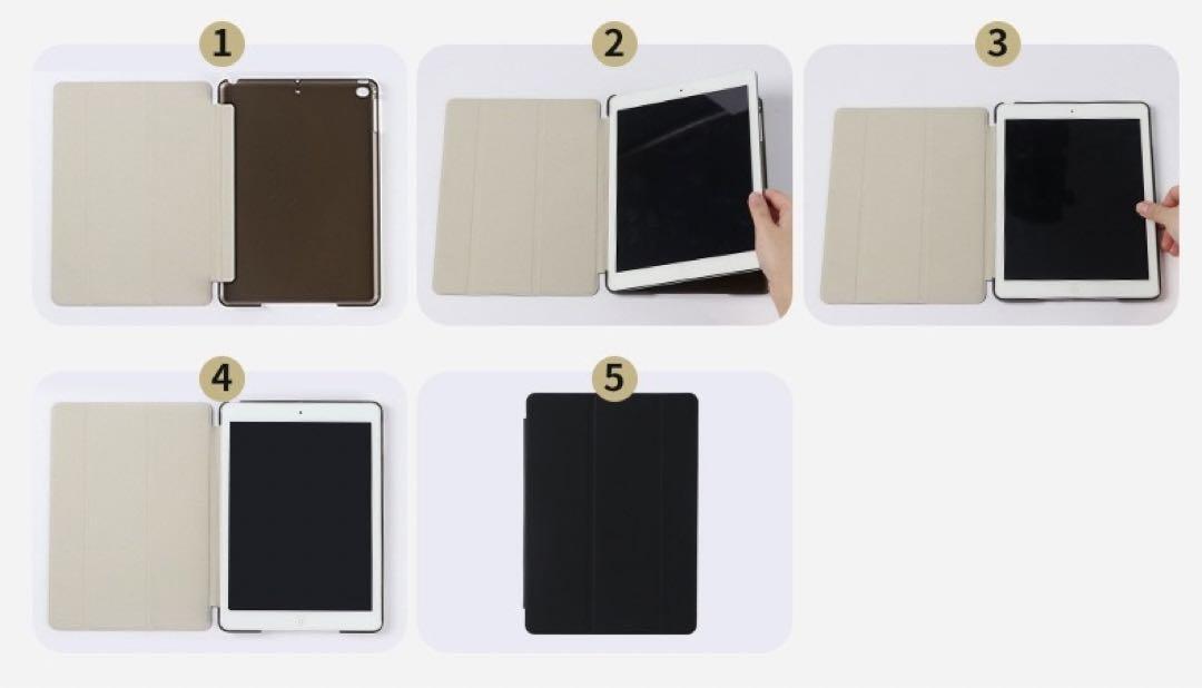 iPad ケース ipadケース カバー 9.7インチ 第5世代 第6世代 air1 air2 黒 シェル ブラック ipadケース クリアケース 保護ケース ipadカバーの画像7