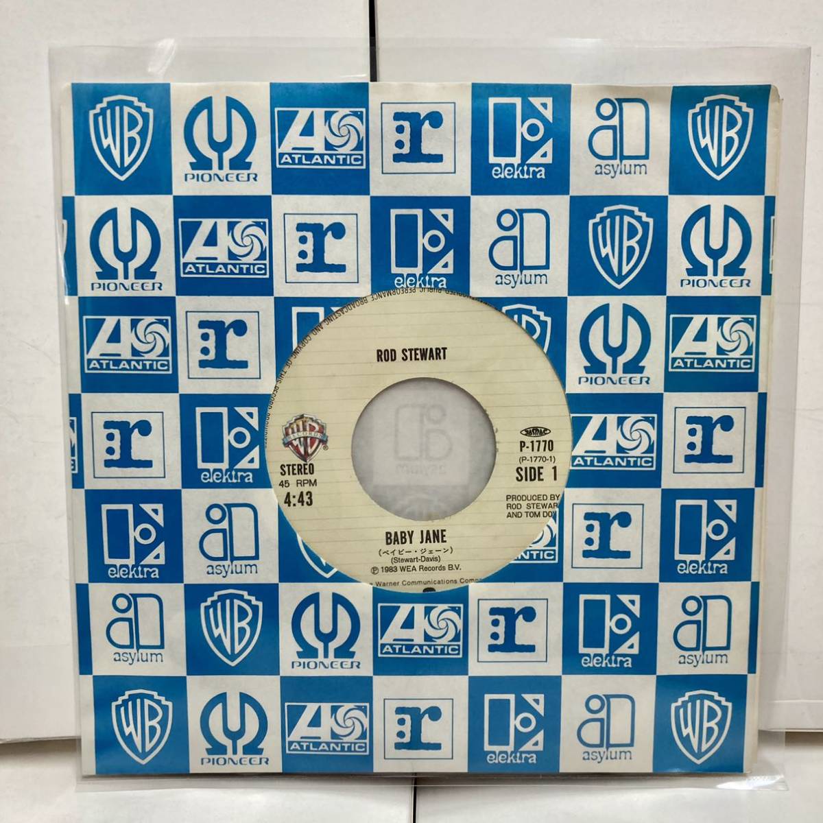 【応募ハガキ付き】Baby Jane ベイビー・ジェーン / Rod Stewart ロッド・スチュワート【EP アナログ レコード 】_画像9