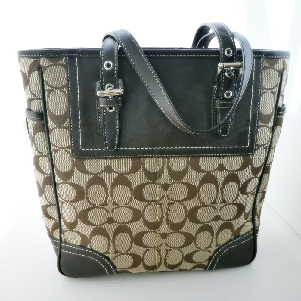 良品　coach　F10659　トートバッグ_画像1