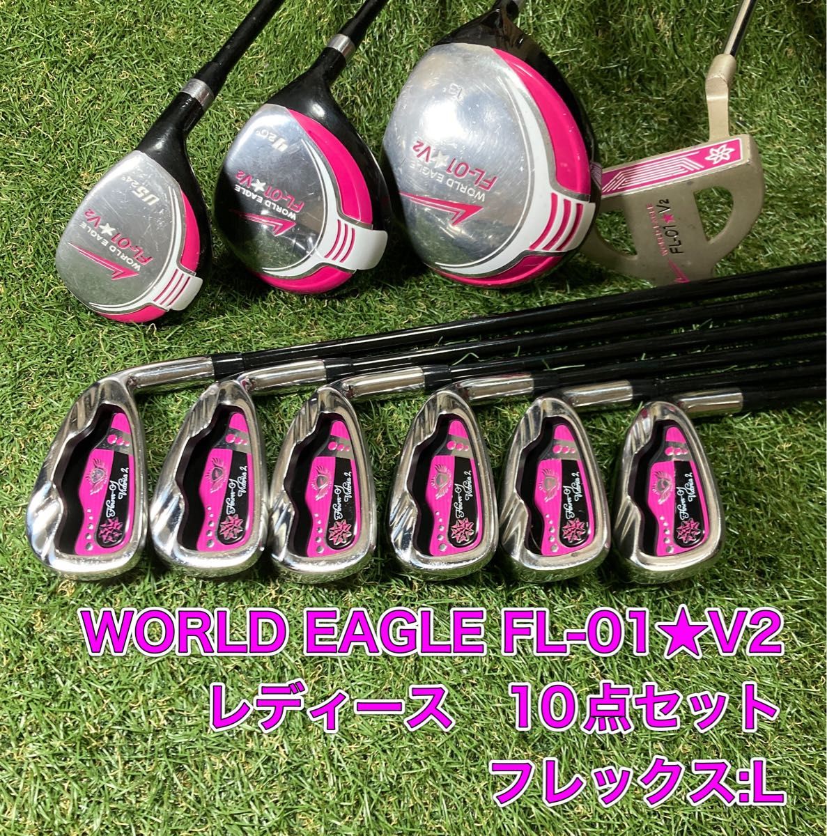 WORLD EAGLE FL-01★V2 レディース　10点セット　ゴルフ　初心者　やさしい　ワールドイーグル