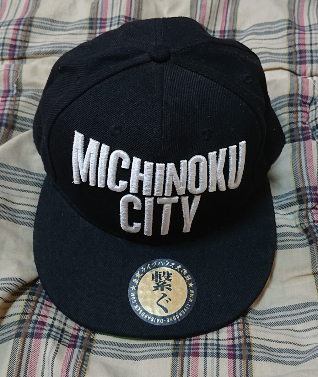 東北ライブハウス大作戦 MICHINOKU CITY キャップ PIZZA OF DEATH ピザオブデス Hi-standard ハイスタ 横山健 BRAHMAN ブラフマン 10-FEET_画像1