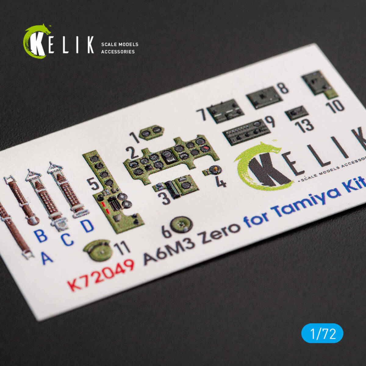 ◆◇KELIK【K72049】1/72 A6M3 零戦32型 内装3Dデカール(タミヤ用)◇◆　_画像1