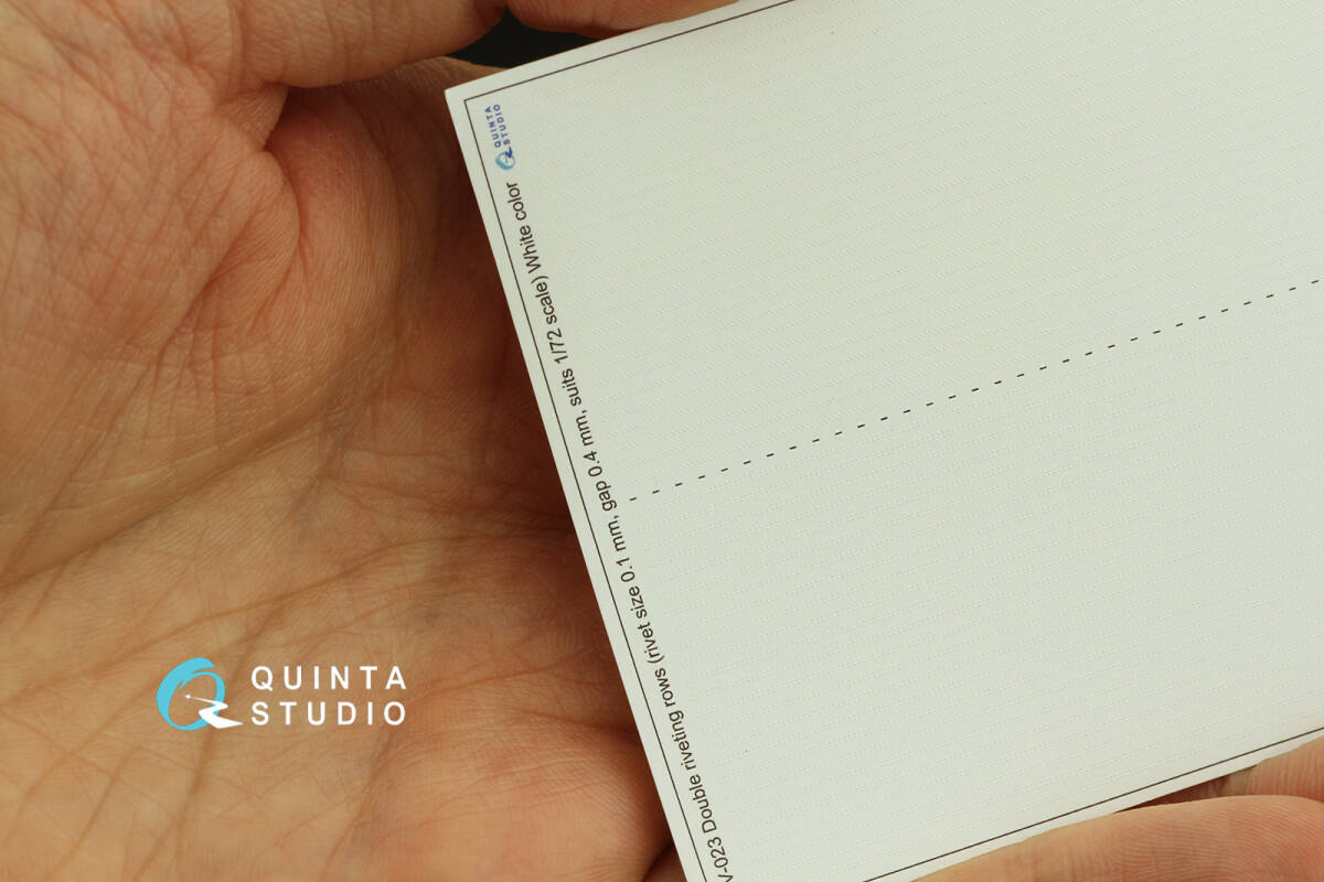 ◆◇Quinta Studio【QRV-023】1/72 ダブル・リベットライン (0.10㎜径/0.4㎜間隔/白色/長さ6.7m)◇◆　　_画像2