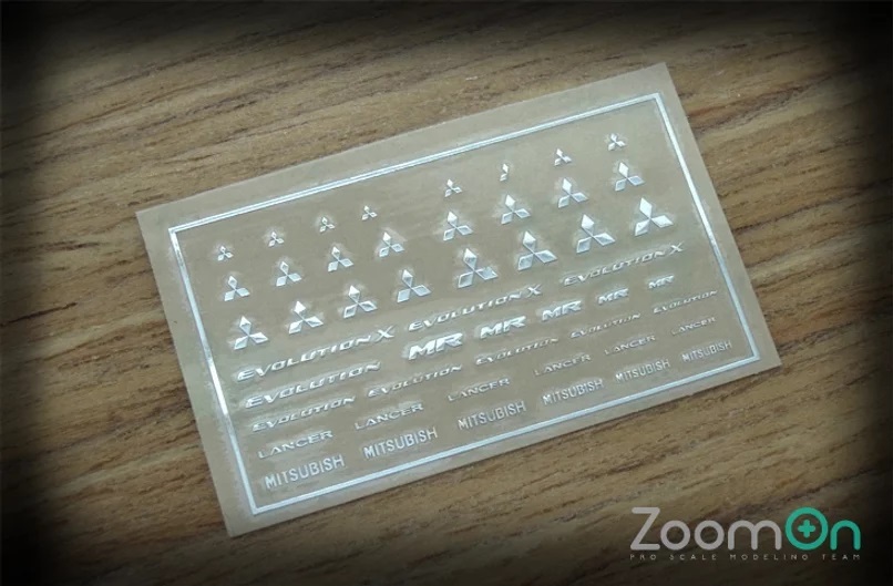 ◆◇ZoomOn Model【ZD020】1/24＆1/43 三菱 ロゴ メタルステッカー◇◆　_商品の一部です
