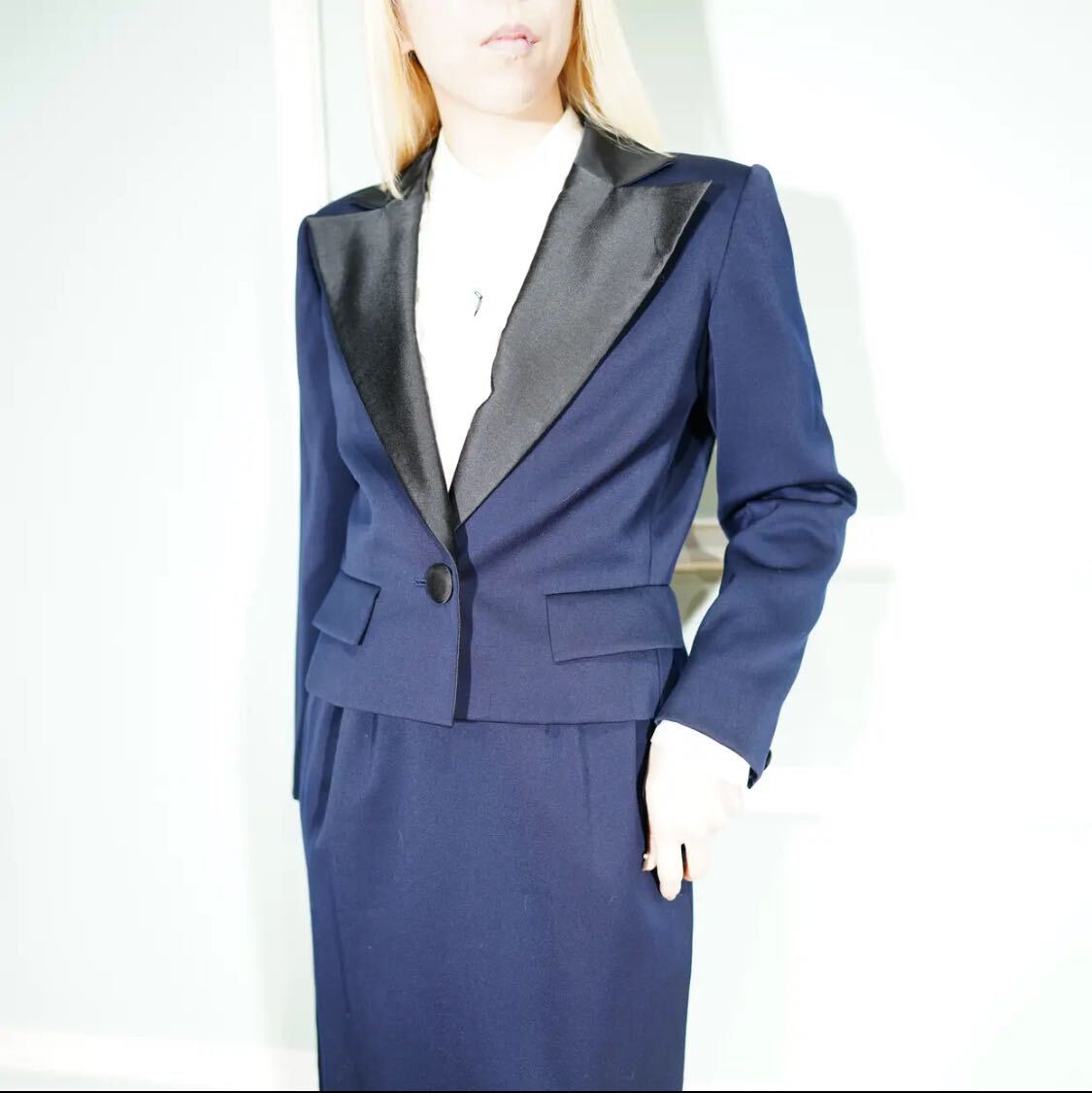 Christian Dior SHORT LENGTH JACKET SET UP SUIT MADE IN FRANCE/クリスチャンディオールショート丈ジャケットセットアップスーツ