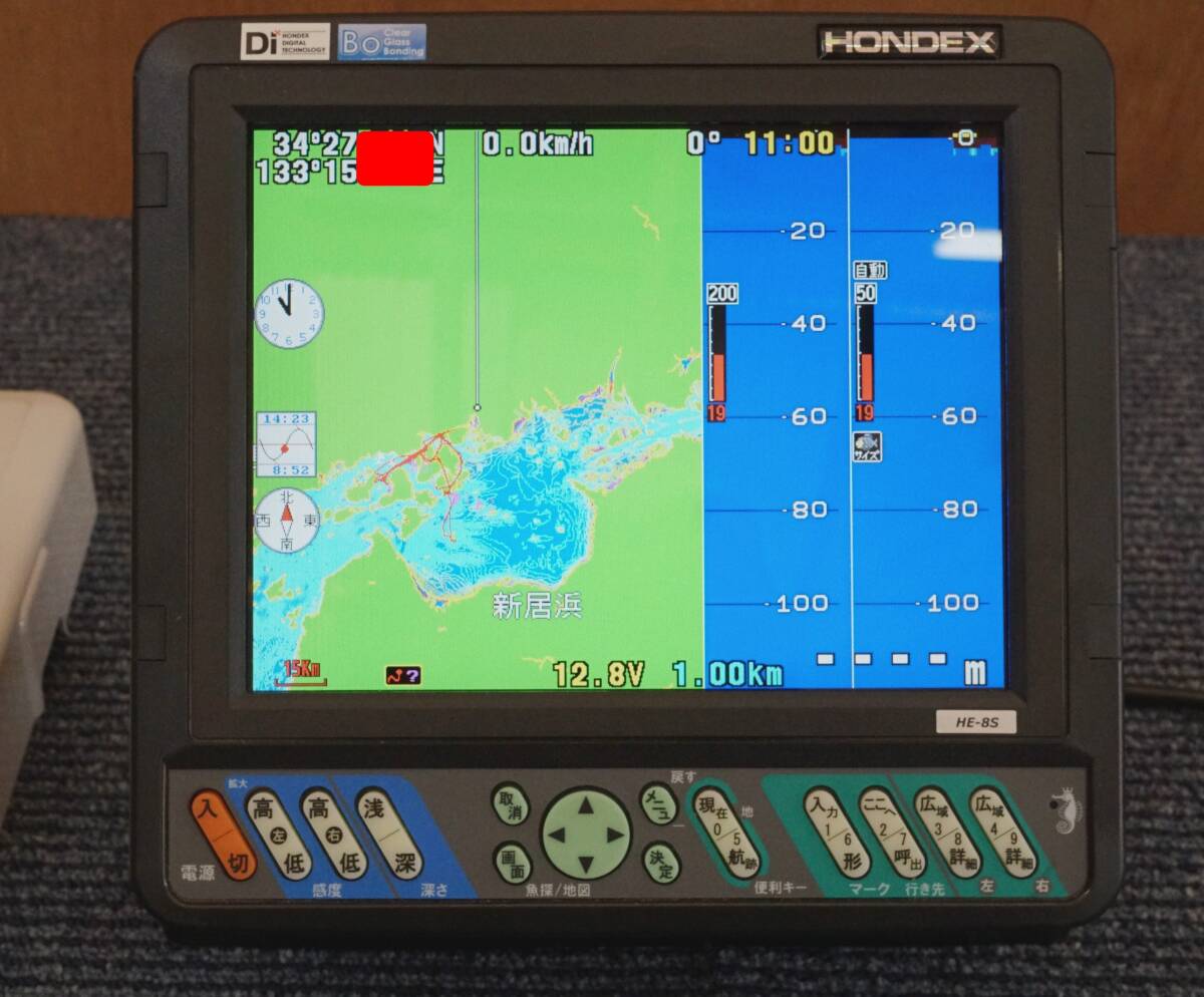 HONDEX ホンデックス HE-8S GPS液晶プロッター魚探 50/200kHz の画像8