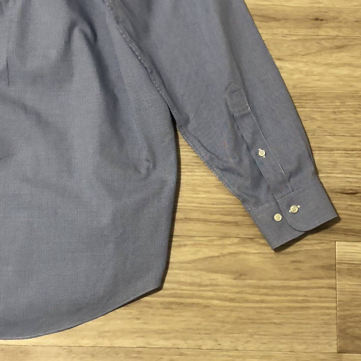 【送料無料】Brooks Brothers 長袖シャツ青　メンズ15 1/2サイズ　ブルックスブラザーズワイシャツ