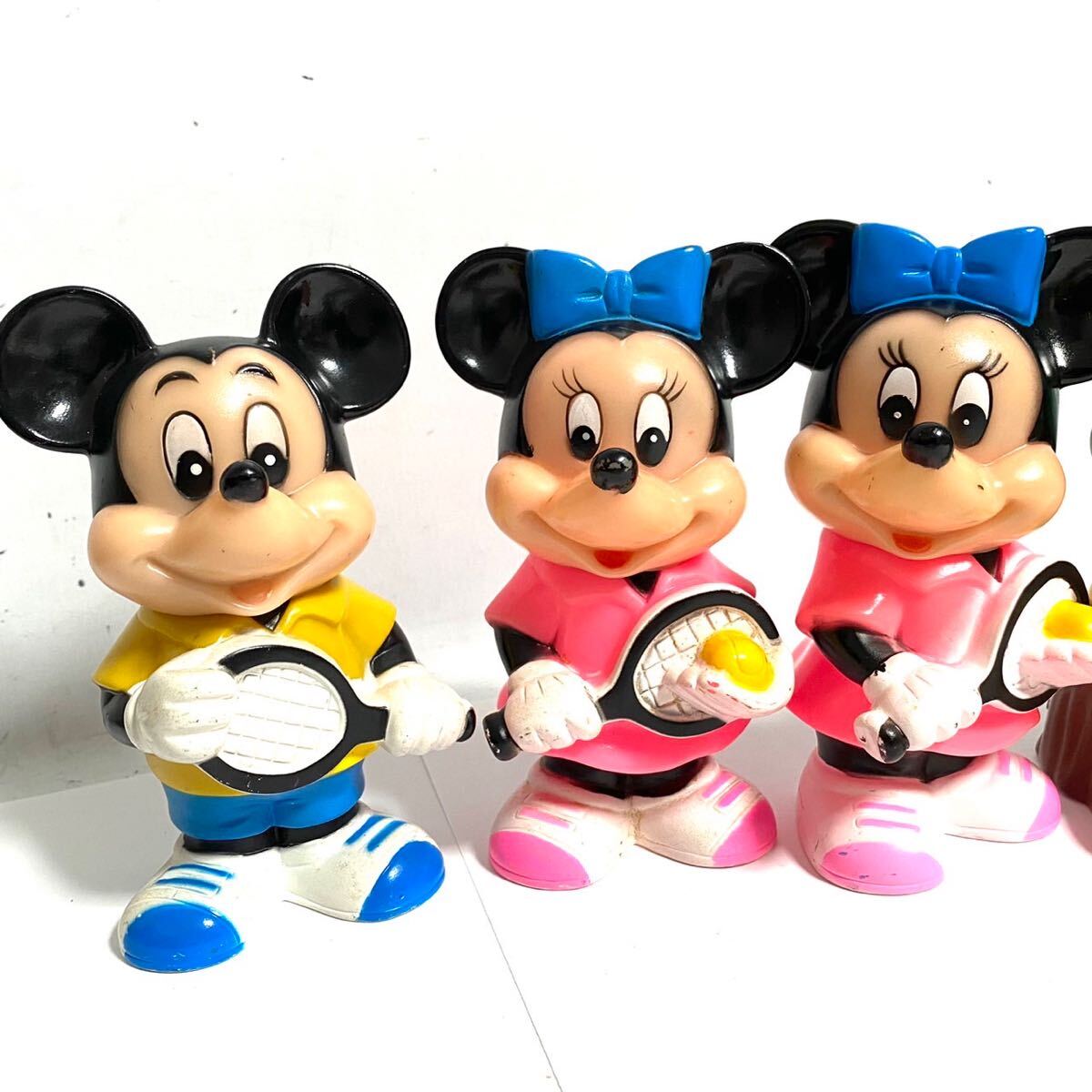 三菱銀行 DISNEY ディズニー ミッキー ミニー ドナルド デイジー ピノキオ 貯金箱 ソフビ 昭和レトロ フィギュア レア 031506-19_画像4