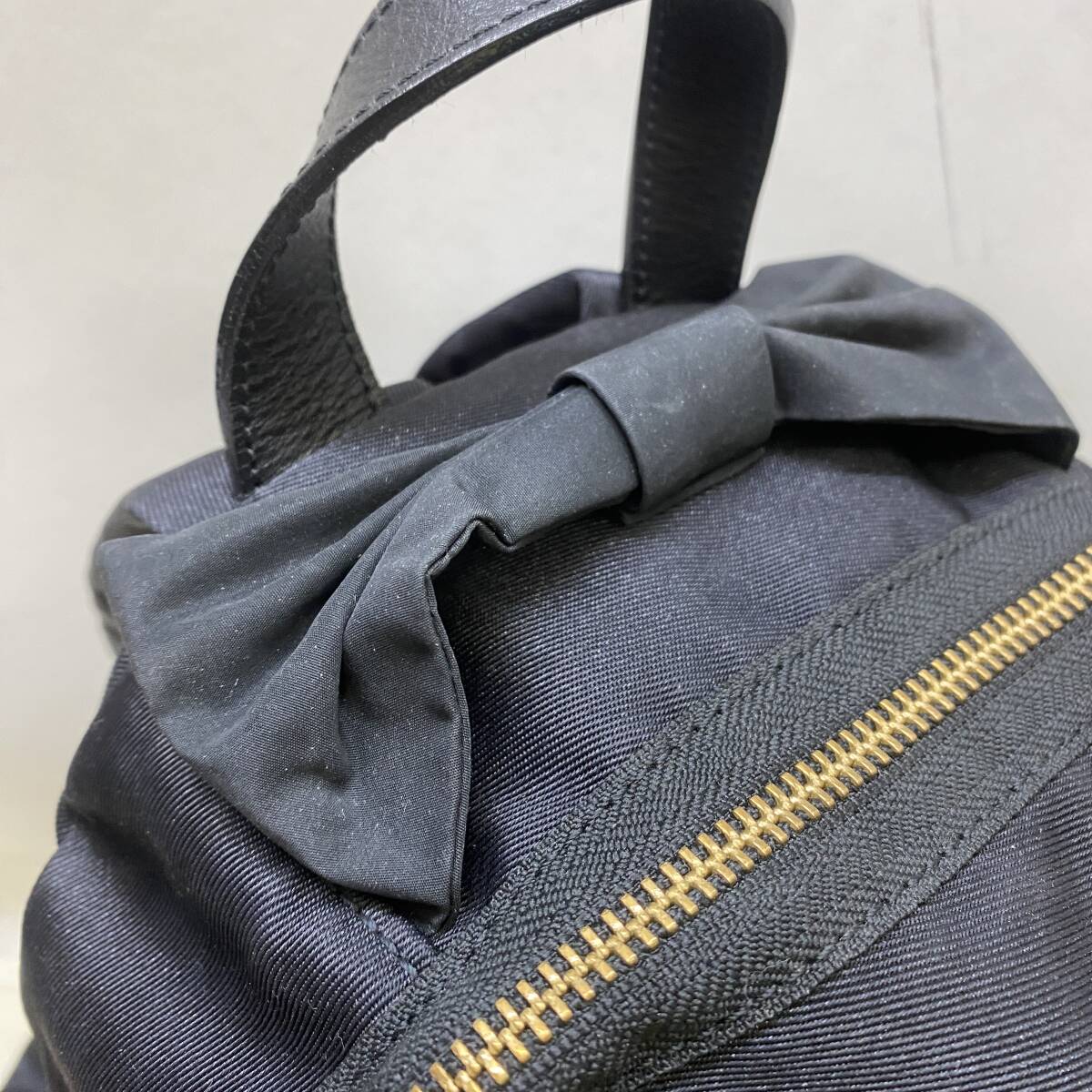 ▲ LANVIN en Bleu ランバンオンブルー リュック バックパック ブラック レディース 鞄 ファッション USED ▲ K13229の画像5