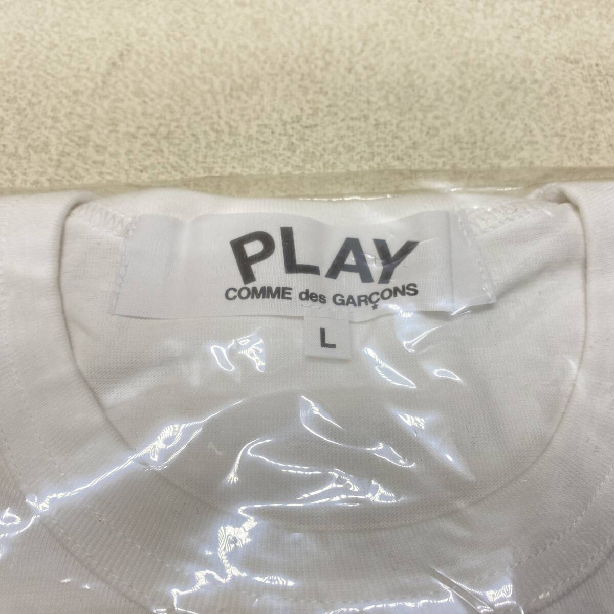 ▲未使用未開封品 COMME des GARCONS コムデギャルソン 半袖 Tシャツ PLAY レディース Lサイズ ハート ▲ G13271_画像2