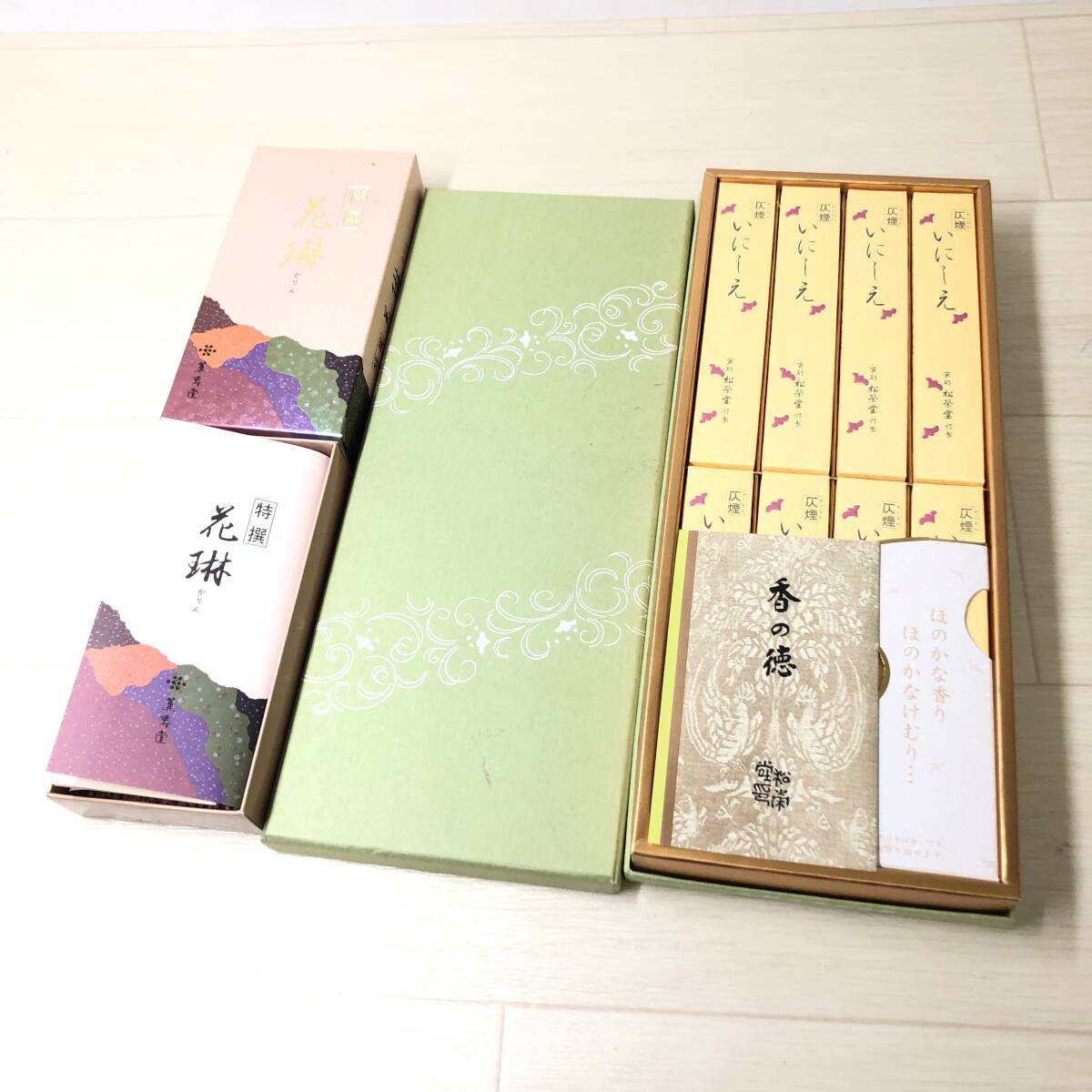 !... unused goods pine .. etc. . smoke .... flower ... virtue summarize set fragrance incense stick fragrance Buddhist altar fittings family Buddhist altar present condition goods!C23116