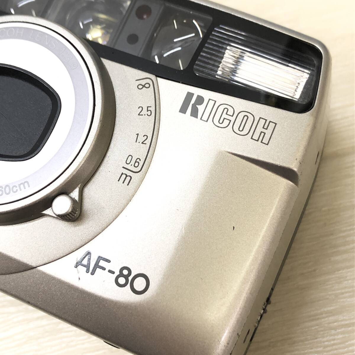 ♪RICOH リコー AF-80 コンパクトカメラ フィルムカメラ レンズ RICOH LENS 1:3.9 f＝30mm MACRO 60㎝ ジャンク品♪R23163の画像9