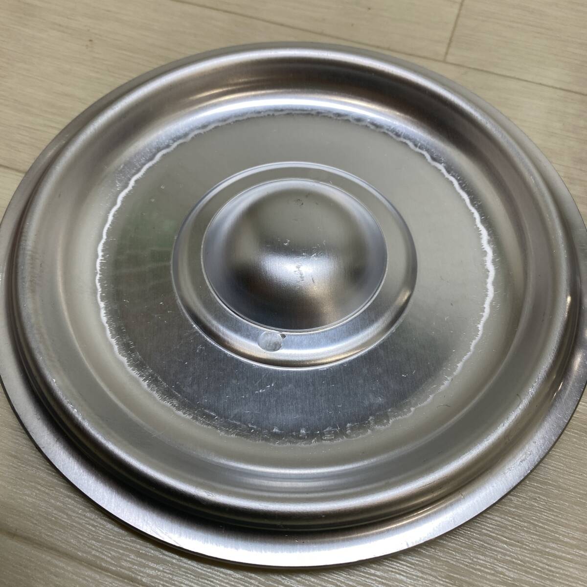 ▲ 未使用品 NAKAO ALUMINIUM 中尾アルミニウム 業務用 アルミ厚板鍋 片手鍋 料理 約20㎝ コイヌ印 KING 蓋つき ▲ G13363_画像10