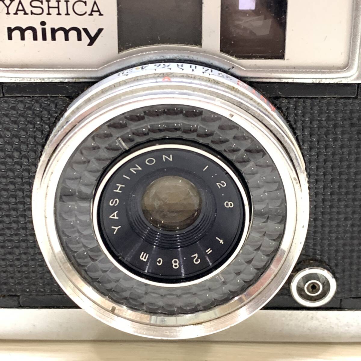■YASHICA mimy ヤシカ ハーフサイズカメラ レンズ YASHINON 1:2.8 f=2.8㎝ レンジファインダー フィルムカメラ ジャンク品■R41688の画像3