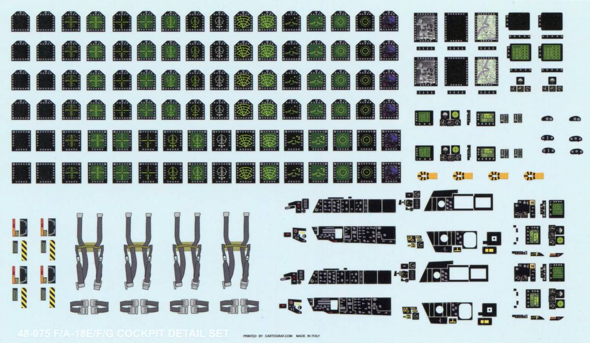 1/48 ファーボールデカール F/A-18 E/F & EA-18G用 コクピットの画像3