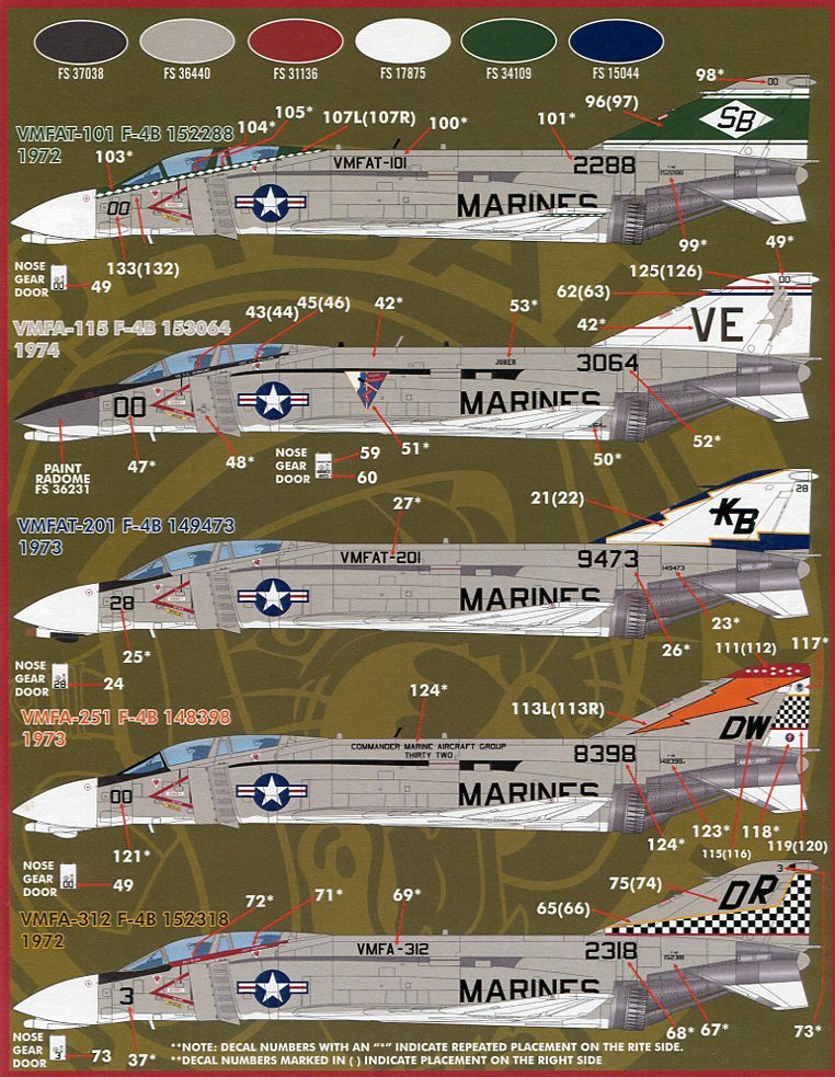1/48 ファーボールデカール 海兵隊のF-4B ファントムⅡ (2)の画像2