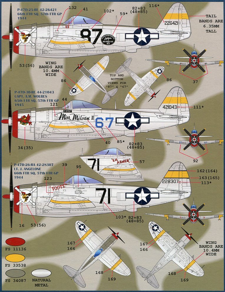 1/48 ファーボールデカール　P-47D/M サンダーボルト (1)_画像3