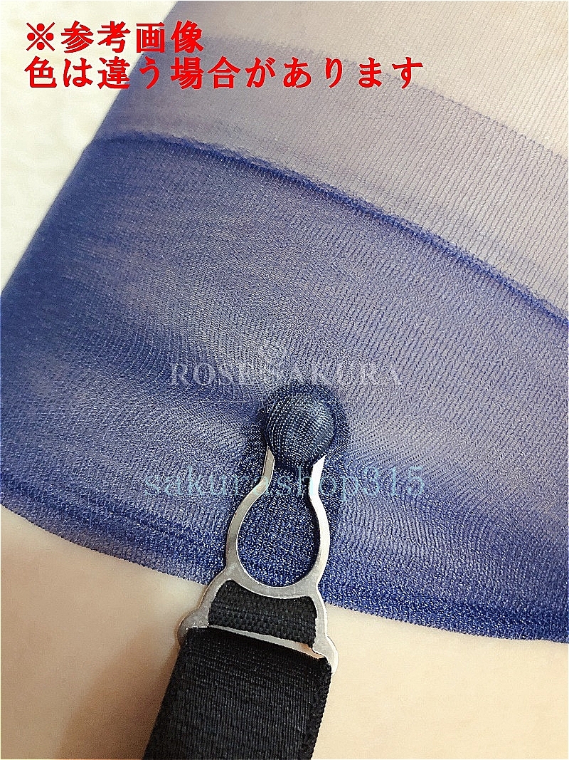 K059 光沢 シームレス ガーターストッキング ホワイト 5デニール ニーハイ 白色 セクシー 100%ナイロン 膝上 Rosesakura_画像4