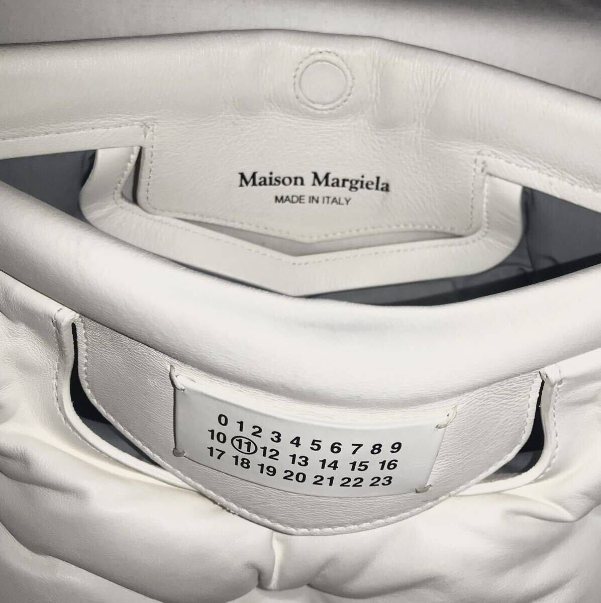 確実正規品 Maison Margiela グラスラム ショルダーバッグ パデッド レザー ホワイト 白 メゾンマルジェラ バッグ_画像5