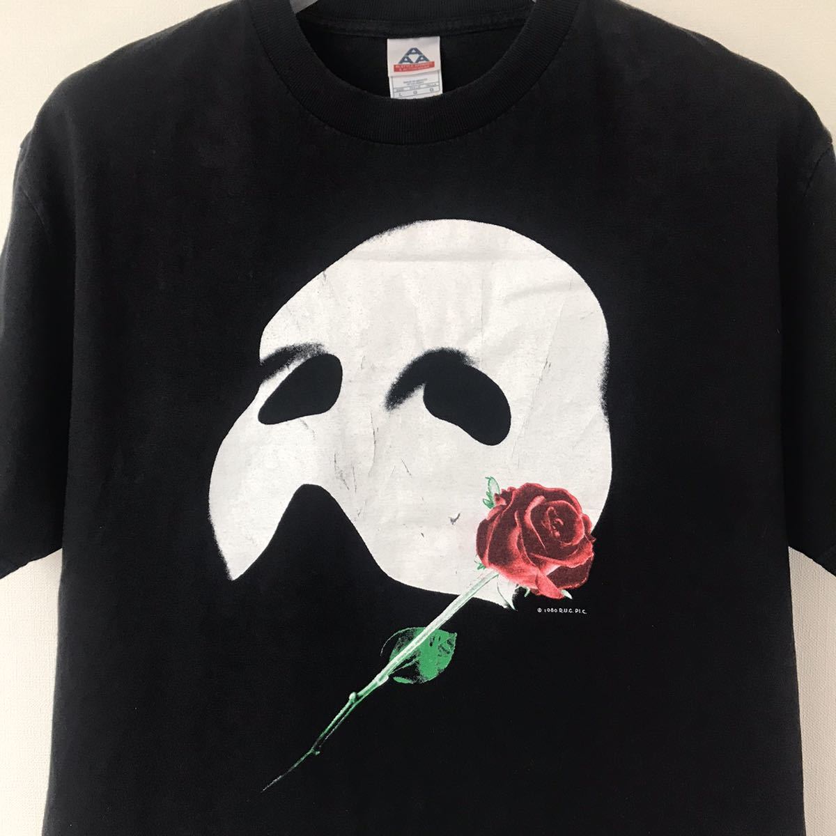 オペラ座の怪人 90s ヴィンテージ Tシャツ カニエウエスト アート プリント 蓄光 00s tee 古着 企業物 ロゴ art バンド 音楽 ロック レアの画像7