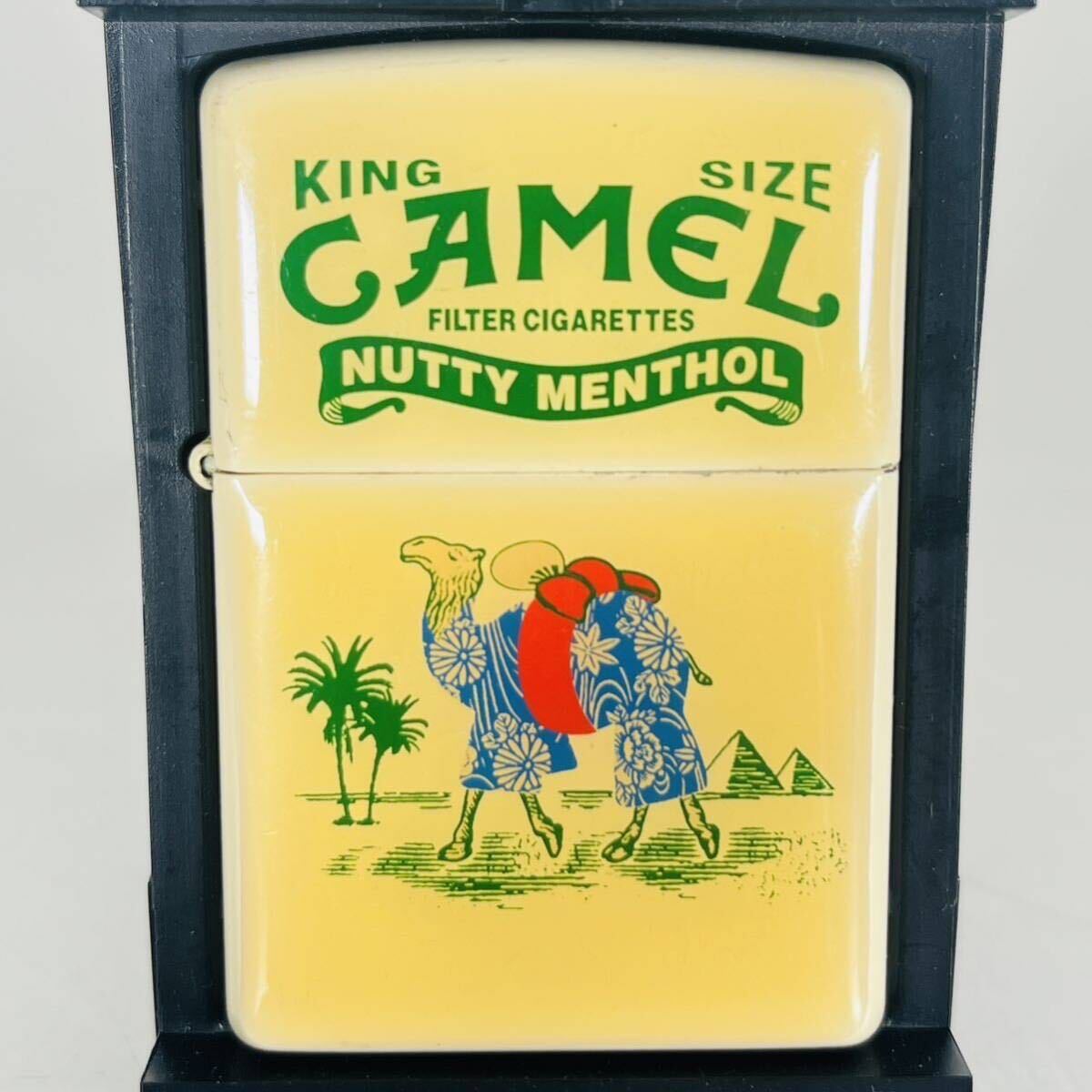 限定品 廃盤激レア キャメル 2007年製  ジッポ ZIPPO CAMEL NUTTY MENTHOL KING SIZE キャメル 砂漠 ピラミッド 椰子 駱駝 浴衣 団扇の画像1