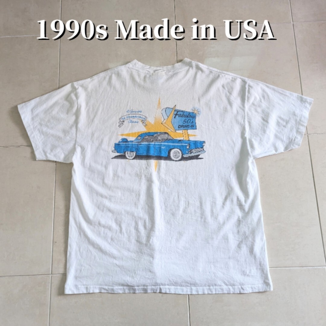 90s USA製 フォード　サンダーバード　LADYSMITH　プリント　Tシャツ シングルステッチ　ヴィンテージ　Hanes　XL