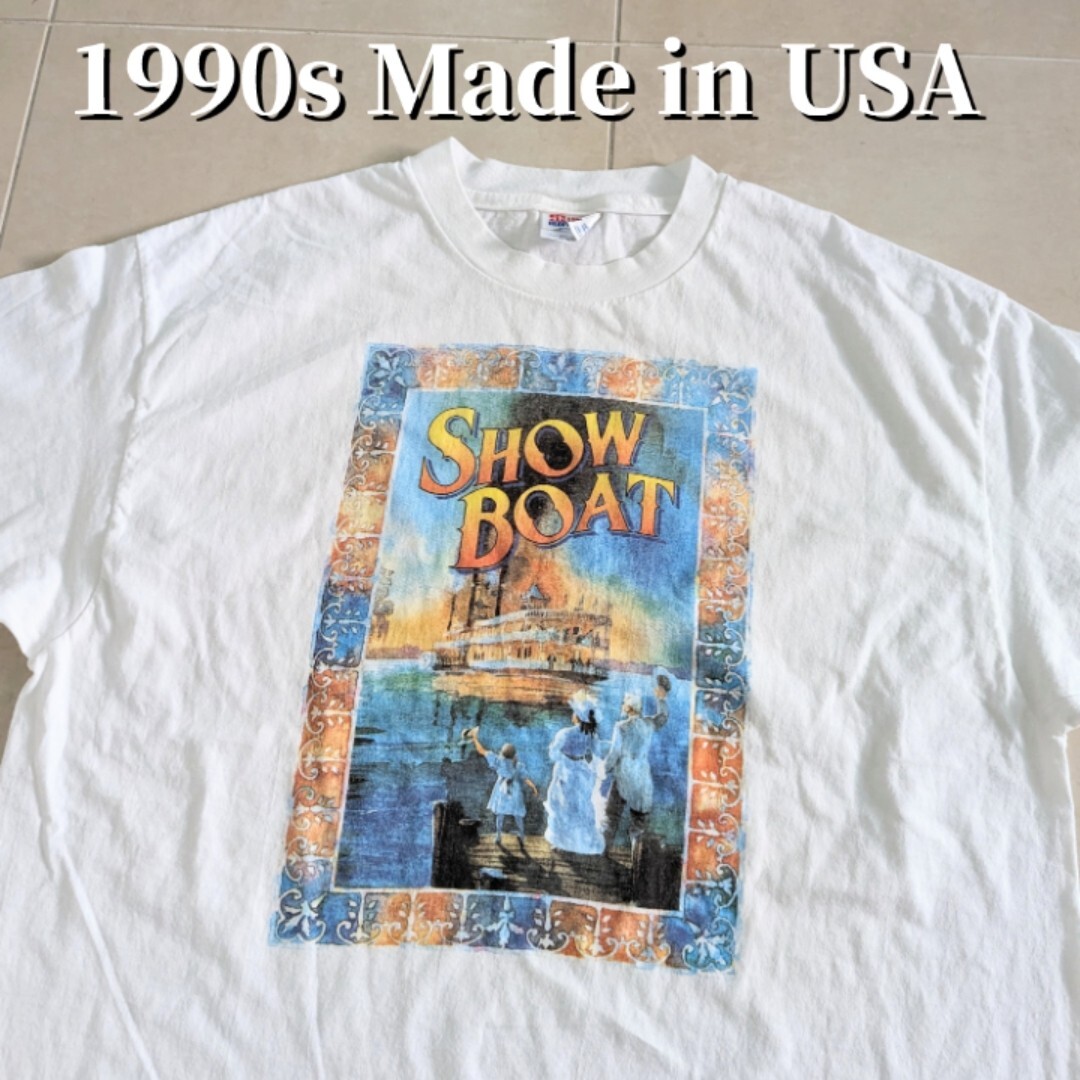 USA製 SHOW BOAT ミュージカル　Tシャツ XL シングルステッチ　アート　ムービー　映画_画像1