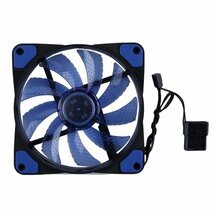  синий 4 шт кейс вентилятор тихий звук LED охлаждающий PC 12V FAN 12cm