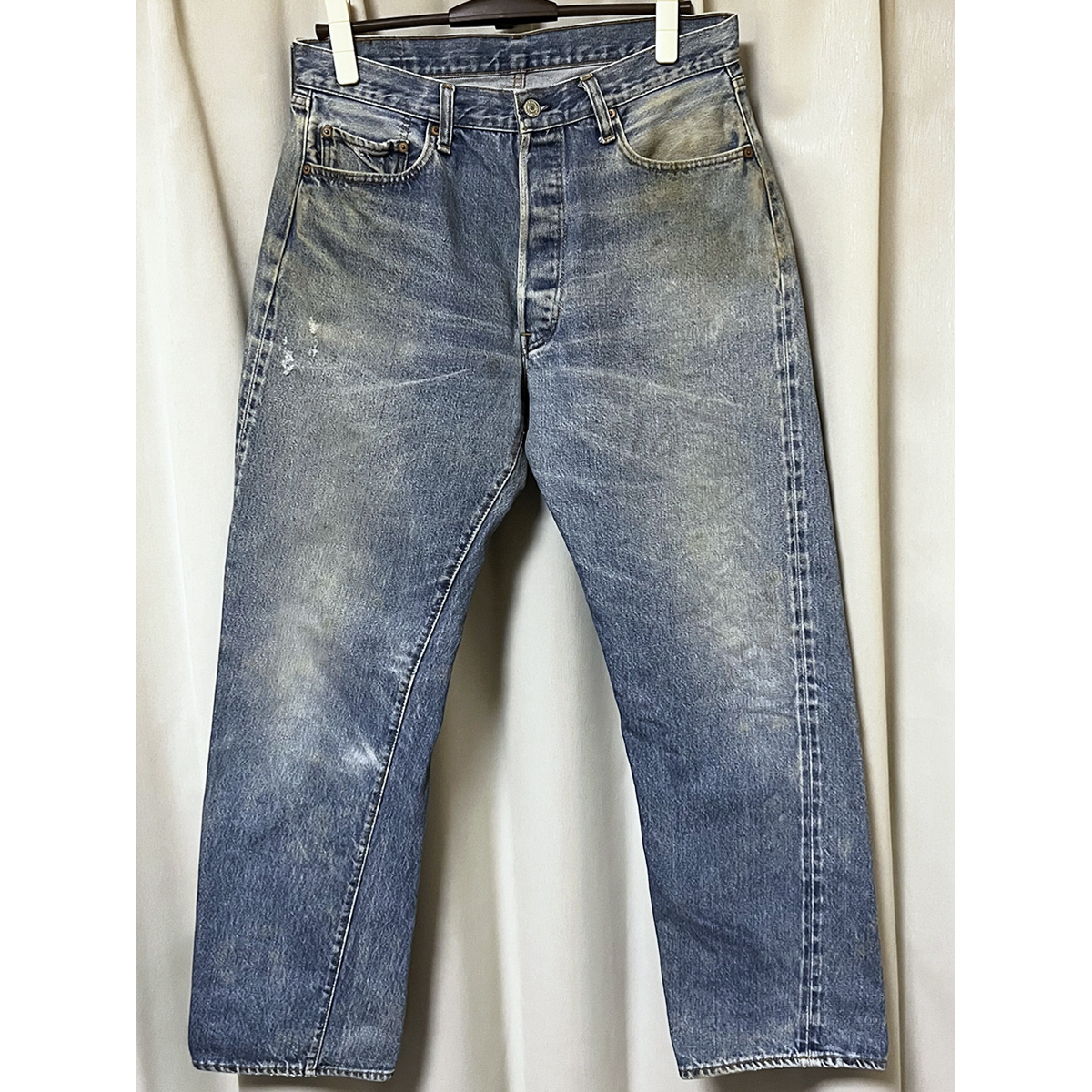 W35 66後期 70s USA製ビンテージ リーバイス Levis 501 デニムパンツ 赤耳 セルビッチ ジーンズ オリジナル 501XX 66前期 実寸W33 79年製_画像1