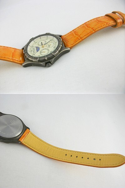 l52u43*ALBA old wristwatch FIELD GEAR quarts clock moon face operation goods stock goods 