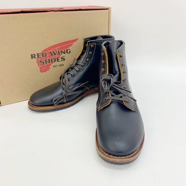 RED WING 9060 BECKMAN FLATBOX ベックマン フラットボックス ワーク ブーツ シューズ USA製 箱付き US7 レッドウィング 靴 DF10916■_画像1