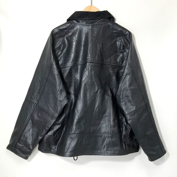 YOUSED play vintage LEATHER DRIVERS JACKET レザージャケット ヴィンテージ リメイク カジュアル M相当 ユーズド アウター A4039◆_画像2