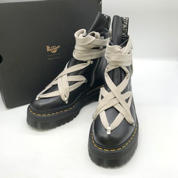 Dr.Martens Rick Owens DM02B38037001 クアッドソール ペンタグラムジャンボレースブーツ カジュアル 26.5 ドクターマーチン 靴 B4034◆