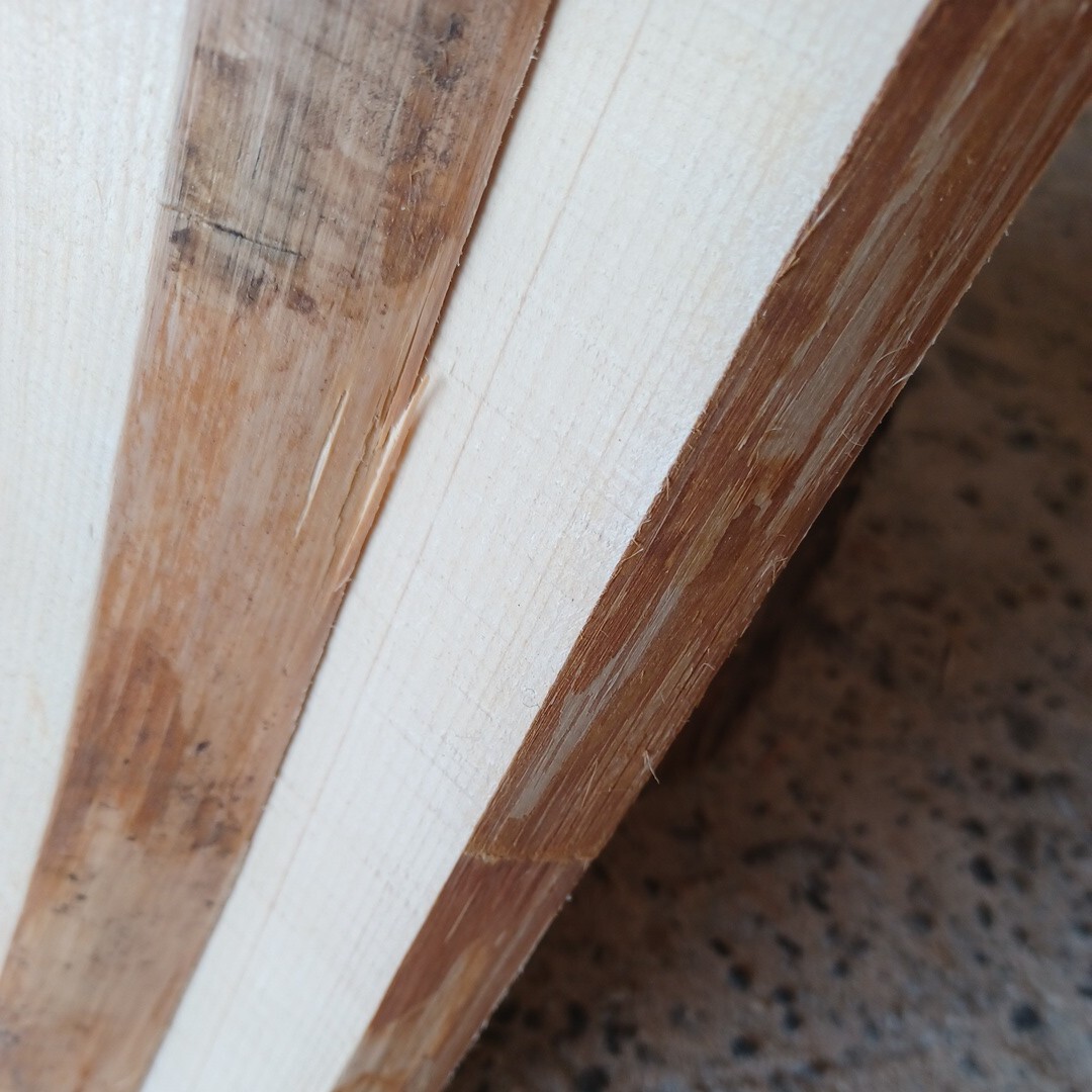 C-1700 　国産ひのき　耳付節板　2枚セット　テーブル　棚板　看板　一枚板　無垢材　桧　檜　DIY_画像10