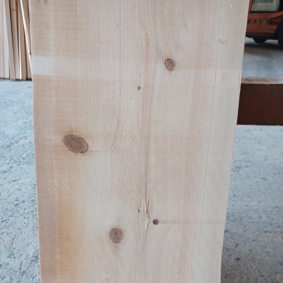 C-1701 【100.2×41～43×2cm】　国産ひのき　耳付節板　　テーブル　棚板　看板　一枚板　無垢材　桧　檜　DIY_画像8