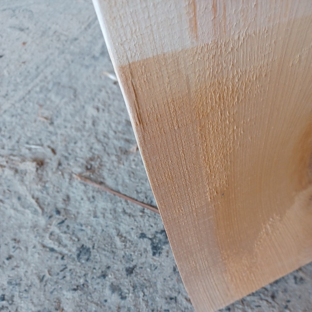C-1703 【93.5×29.8～41.5×2cm】　国産ひのき　耳付節板　　テーブル　棚板　看板　一枚板　無垢材　桧　檜　DIY_画像10