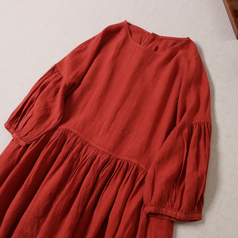  cotton material. ..... sleeve . lovely * new goods * large size *gya The -. lovely long height natural dress red ...