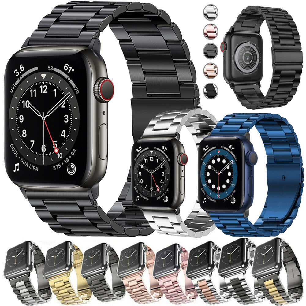 【高品質】Apple Watch iWatch メタリックベルト＋ケース セット シルバー/ゴールド バンド シリーズ8 7 6 5 4 3 2 1 SE 38mm-45mm_他カラー出品中