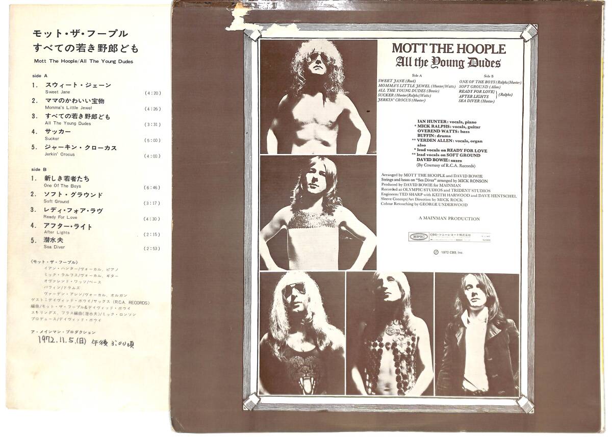 e2632/LP/Mott The Hoople/All The Young Dudes_画像2