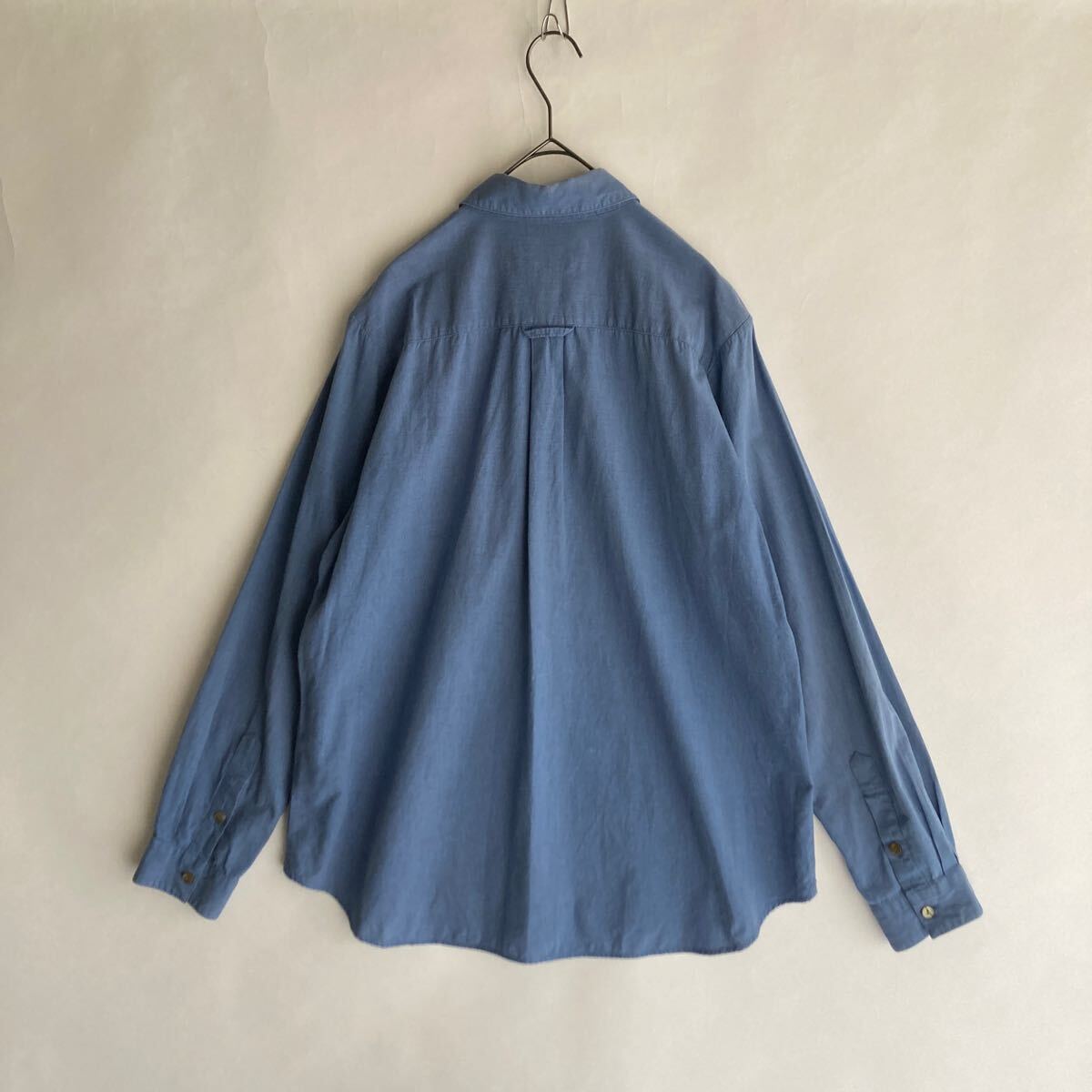 nest Robe CONFECT 日本製 ネストローブコンフェクト ベタシャン風 ベーシック シャツ ややゆったりめ ブルー 無地 size 4 sk_画像2