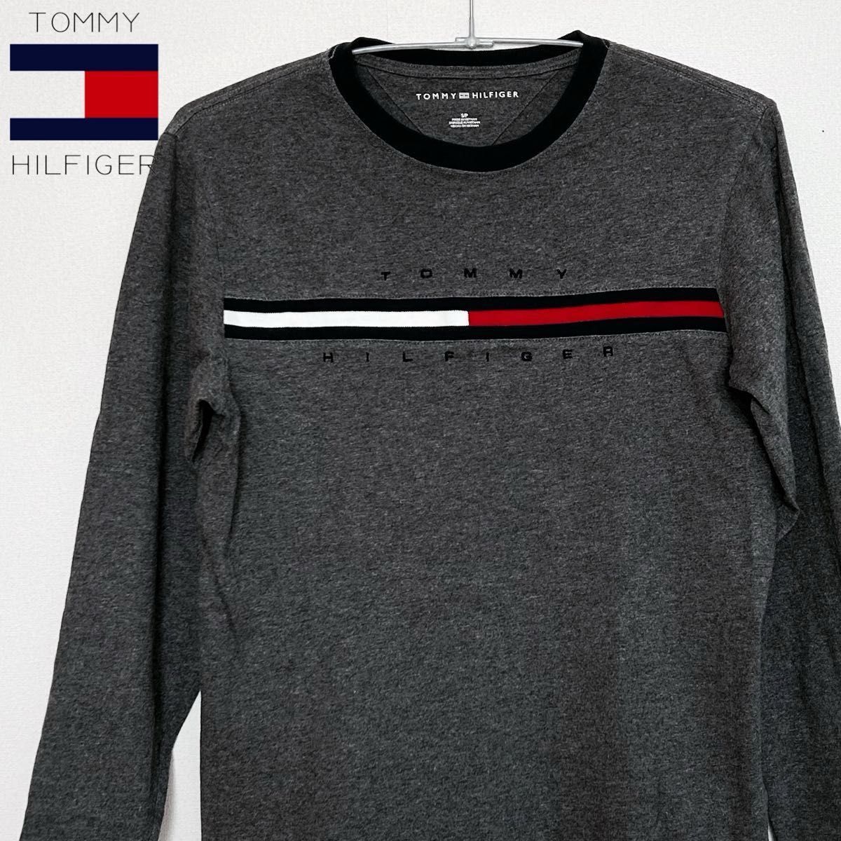 【美品】トミーヒルフィガー TOMMY HILFIGER 長袖 ロンT Sサイズ グレー