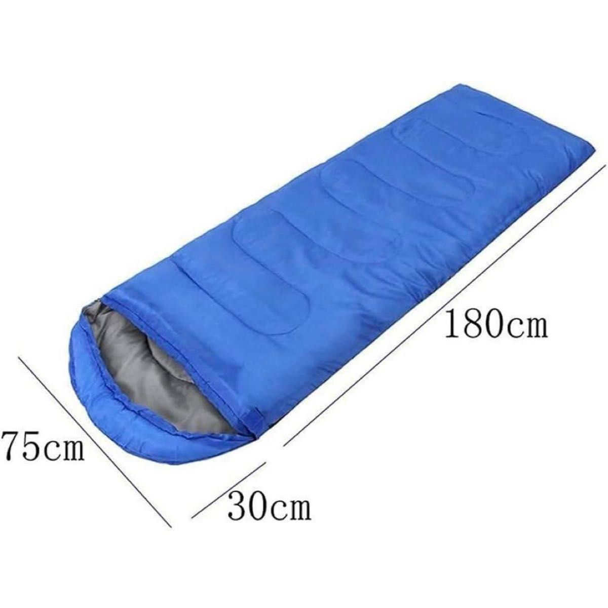 【2個セット】シュラフ　寝袋　キャンプ　アウトドア　防災　レッド　封筒型