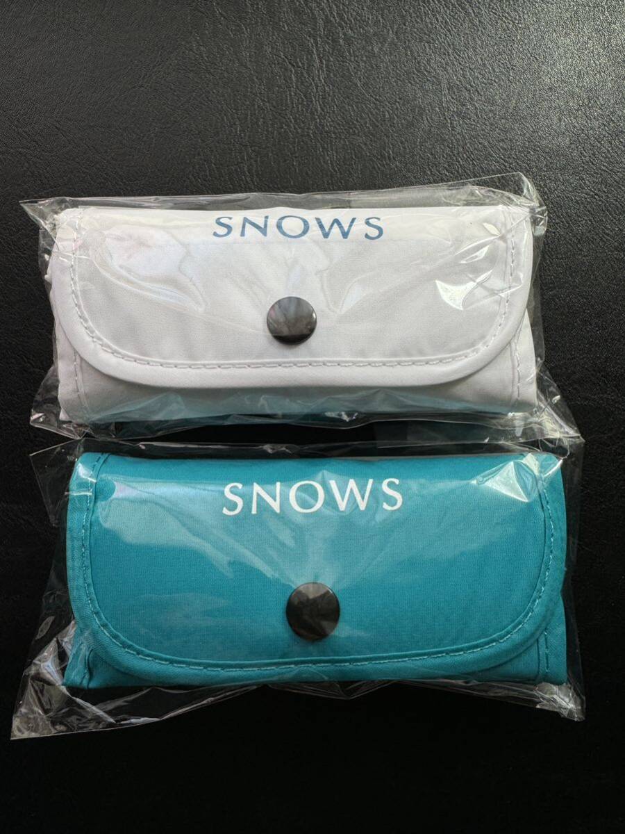 SNOWS スノー エコバッグ ホワイト エメラルド 2個セット 北海道 きのとや 限定品 トートバッグ