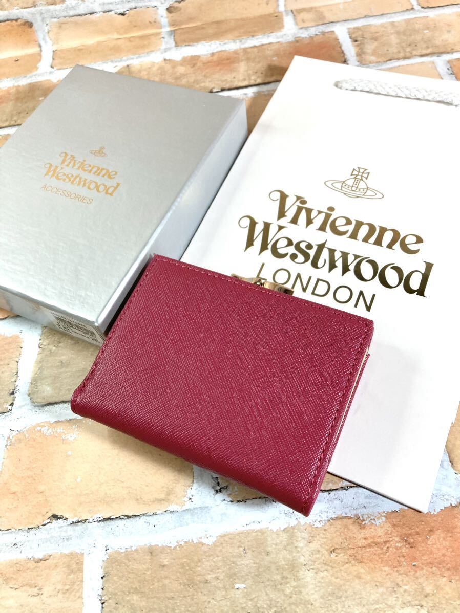 [送料無料]Vivienne Westwood ヴィヴィアンウエストウッド 13vv106 三つ折り財布 ピーチ