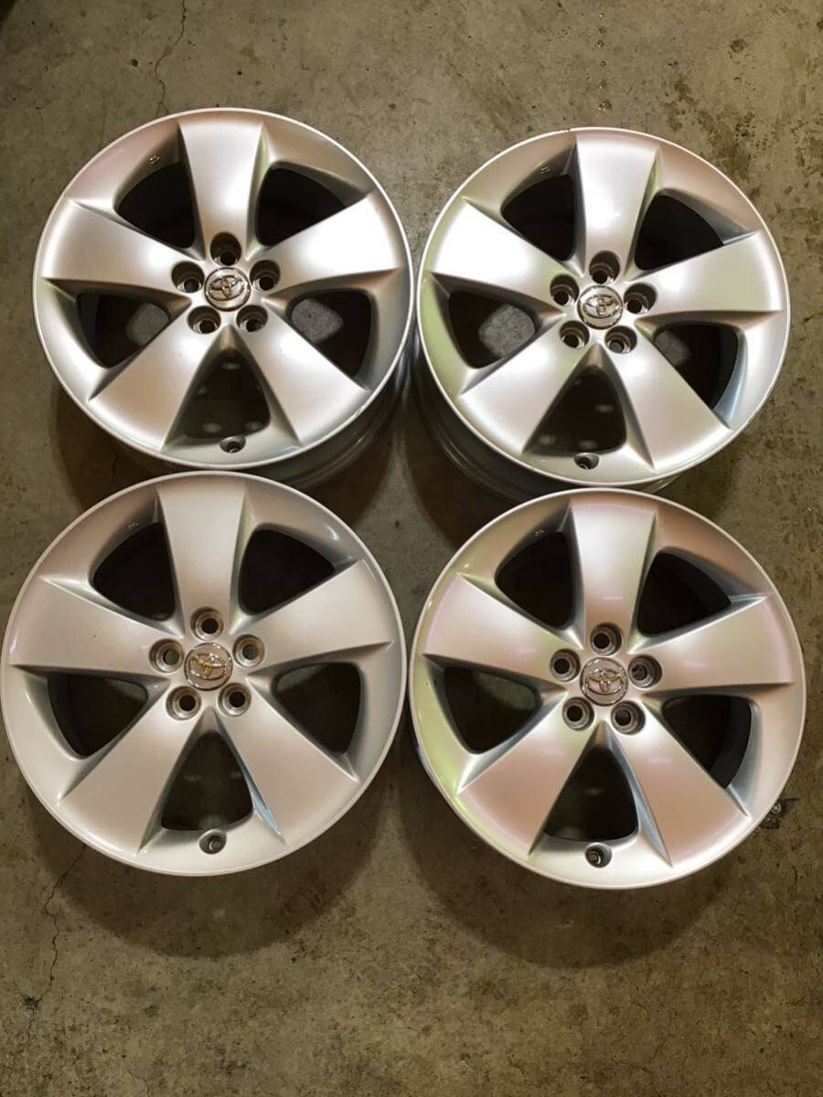 TOYOTA 30プリウス純正アルミホイール 17×7J+50 100-5H 中古品4本の画像1