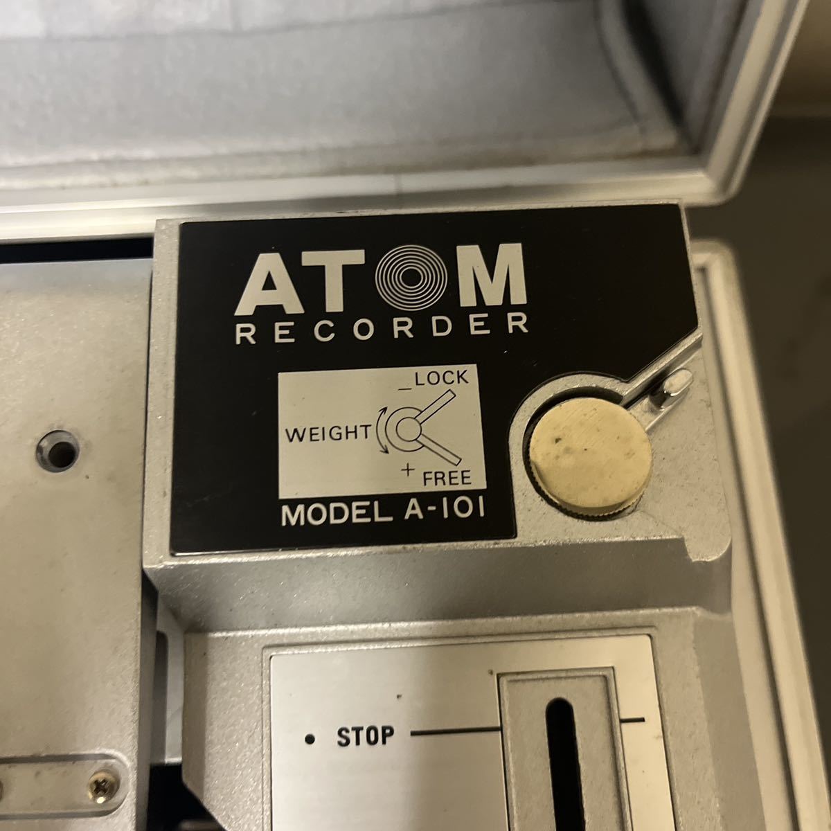 ATOM RECORDER A-101 レコード カッティングマシン アナログレコード オーギ電子 レコード 録音機 昭和レトロ 中古品の画像9